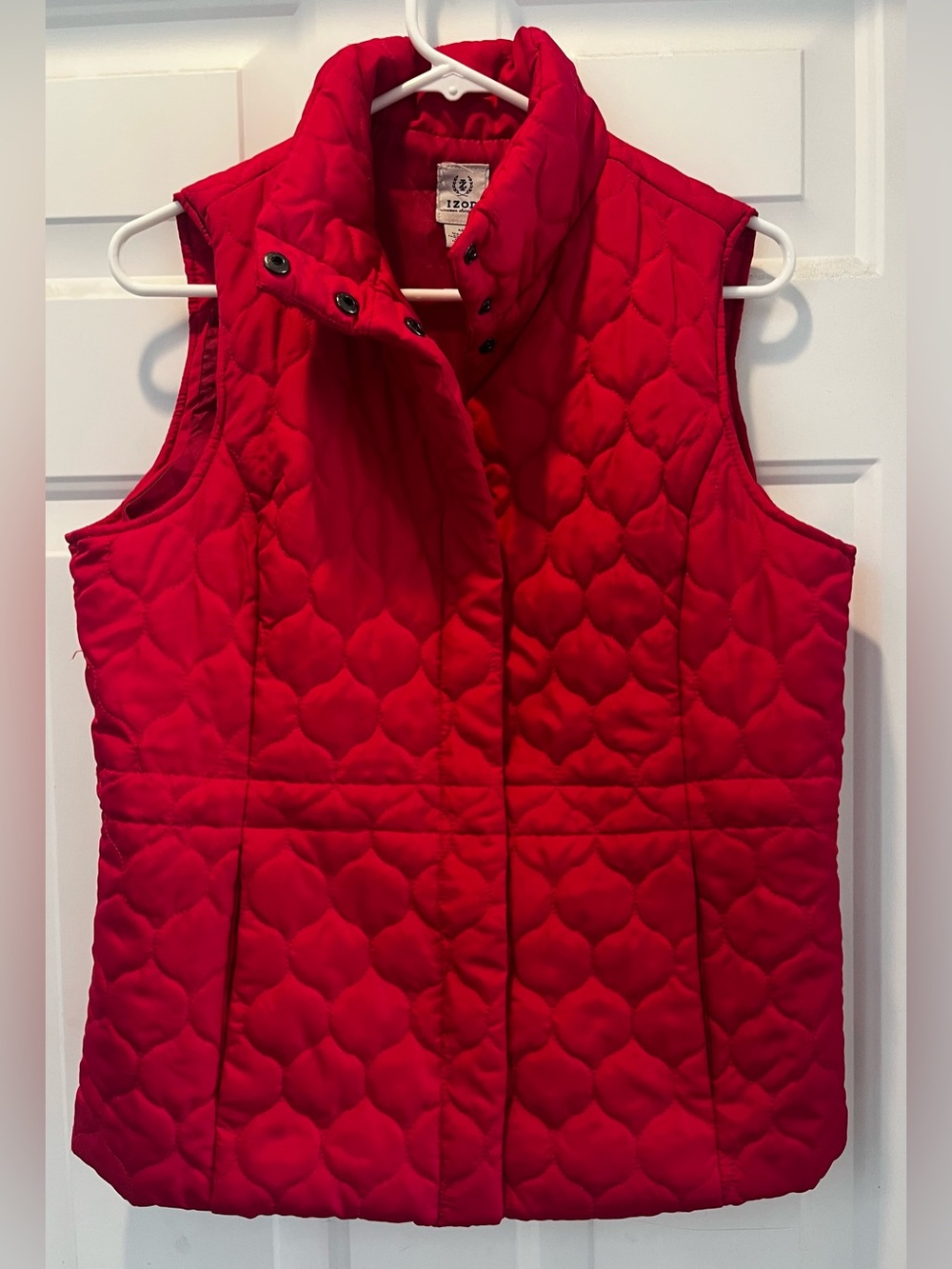 Izod Women's Quilted Red Puffer Vest